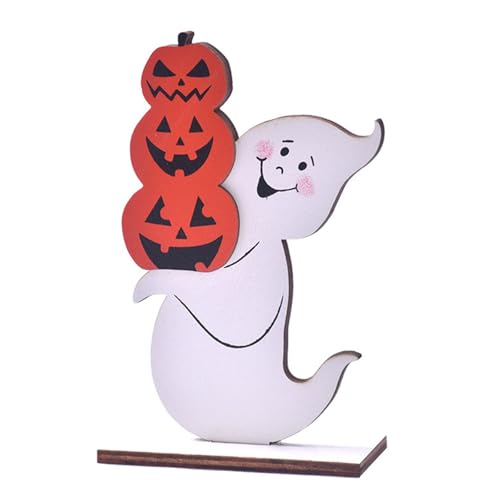 Stabiles Handbemalte Holz Urlaubs Stück Für Tischplattenscheibenscheiben Und Geschenk Geben Premium Halloween Holzschnitzereien von Geavonyg