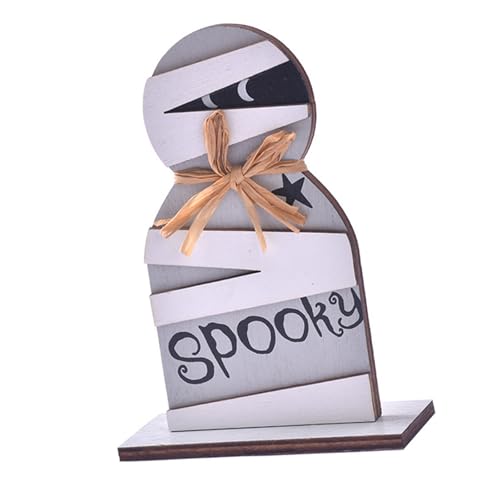 Stabiles Handbemalte Holz Urlaubs Stück Für Tischplattenscheibenscheiben Und Geschenk Geben Premium Halloween Holzschnitzereien von Geavonyg