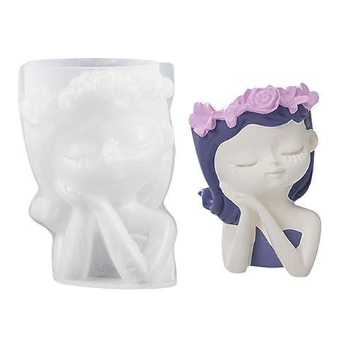 Süße Mädchen Stifthalter Blumentopf Silikonform Epoxidharz Schimmel Safter Pflanzer Für Harz Dekors Sukkulenten Pflanzer Für Homes Office Desktop Dekorationen Süße Mädchen Stifthalter Blumentopf Silikonform Epoxidharz Schimmel Safter Pflanzer Für Harz Dekors Sukkulenten Pflanzer Für Homes Office Desktop Dekorationen von Geavonyg
