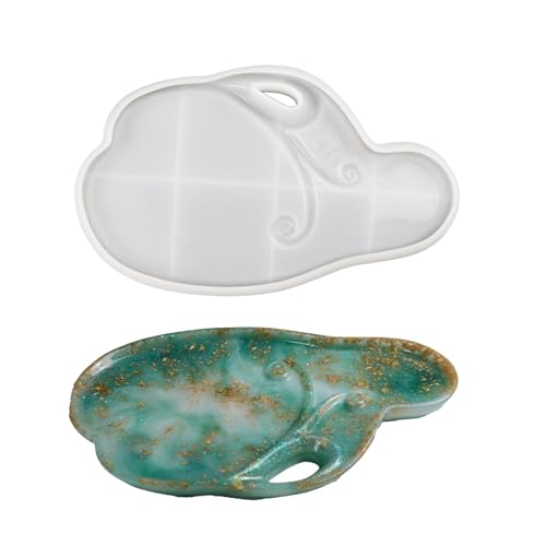 Unregelmäßige Tablett Silikonform Kristalllagerschale Form Epoxidharz Gips Handwerk von Geavonyg