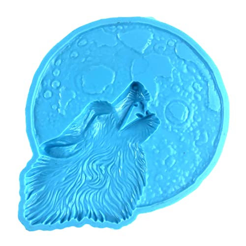 Valentines Halbstereoskopische Wolfsformharz Silikonformen Epoxidgussform Für Wandhänge Des Halterungsdekors Basteln Wandhängeform von Geavonyg