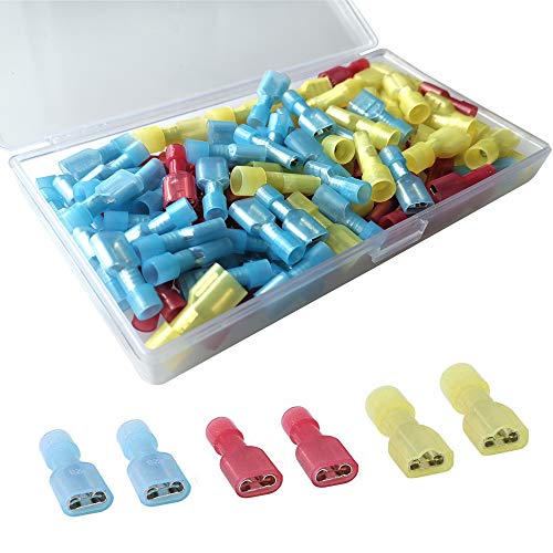 Gebildet 110pcs 6.3× 0.8mm Kabelverbinder,Vollisolierte Weibliche Spaten Nylon-Schnelltrennkupplung Elektrische Crimp-Kaltgepresste Klemmen-Sortiment Gebildet 110pcs 6.3× 0.8mm Kabelverbinder,Vollisolierte Weibliche Spaten Nylon-Schnelltrennkupplung Elektrische Crimp-Kaltgepresste Klemmen-Sortiment von Gebildet