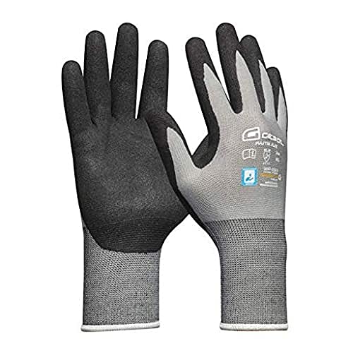 Gebol Master Flex, 1 Paar Arbeitshandschuhe für Herren mit PU-Nitril-Beschichtung & Sandy Finish, Dermatologisch getestet, nahtlos, atmungsaktiv für Montage & Mechanik, L (Gr. 9) von Gebol