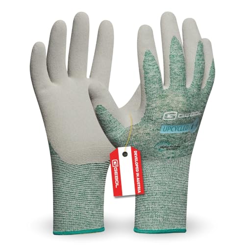 Gebol Upcycled Strong|nachhaltige Arbeitshandschuhe aus recyceltem Plastik|top Fingerspitzengefühl|mit Naturkautschuk Beschichtung|Für Herren|Größe XXL (Gr 11)|Dunkelgrün|1 Paar von Gebol
