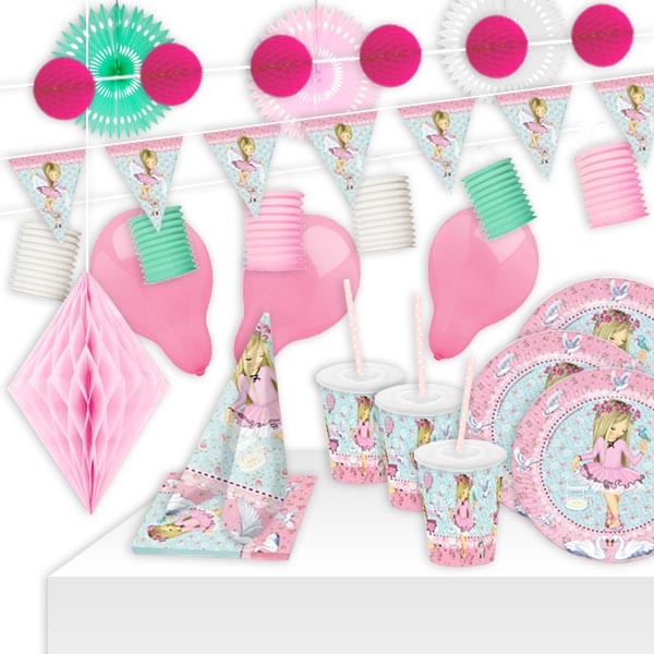 Ballerina Partyset XL,8 Kids,72 tlg. Dekoset mit kleiner Balletttänzerin Ballerina Partyset XL,8 Kids,72 tlg. Dekoset mit kleiner Balletttänzerin von Geburtstagsfee