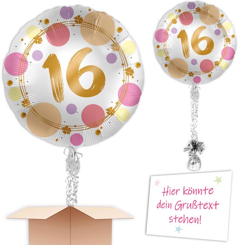 Ballonversand inkl. Helium, Bänder, Gewicht Ballongruß 16.Geburtstag Ballonversand inkl. Helium, Bänder, Gewicht Ballongruß 16.Geburtstag von Geburtstagsfee