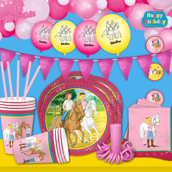 Bibi und Tina - Mottopartyset XL, 128-teilig Bibi und Tina - Mottopartyset XL, 128-teilig von Geburtstagsfee