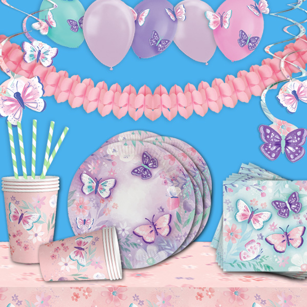 Butterfly Partyset, 71-teilig für 8 Kids Butterfly Partyset, 71-teilig für 8 Kids von Geburtstagsfee