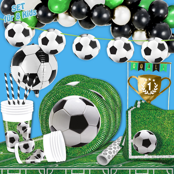 Fußball - Mottopartyset XL, 104-teilig Fußball - Mottopartyset XL, 104-teilig von Geburtstagsfee