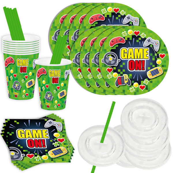 Game On Basic-Set Tischdekoset, 56-tlg. für 8 Kinder Game On Basic-Set Tischdekoset, 56-tlg. für 8 Kinder von Geburtstagsfee