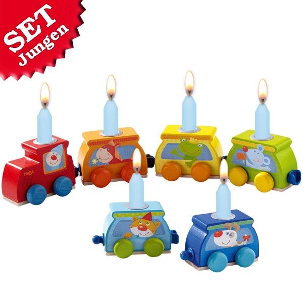 Haba Geburtstagszug als Tierparade für Jungen und Mädchen, 16-tlg. Set Haba Geburtstagszug als Tierparade für Jungen und Mädchen, 16-tlg. Set von Geburtstagsfee