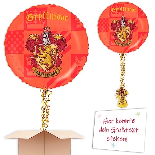 "Harry Potter" Heliumballon mit Heliumfüllung, Schmuckbänder, Ballongewicht, Karte u. Wunschtext als Kindergeburtstag Deko mit Wunschöffnungsdatum an Wunschadresse senden von Geburtstagsfee