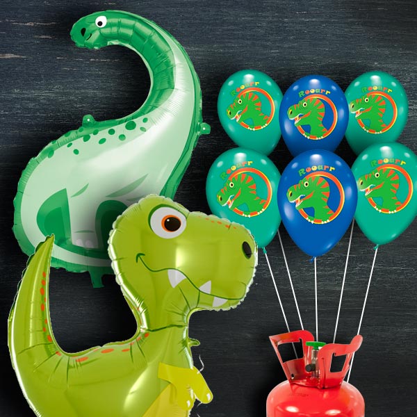Heliumballon-Set "Dinosaurier", 9-teilig Heliumballon-Set "Dinosaurier", 9-teilig von Geburtstagsfee