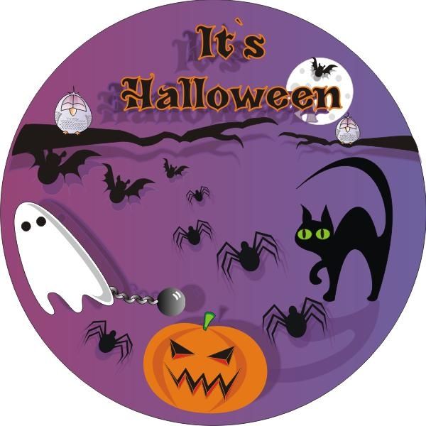 It's Halloween Tortenaufleger mit grusligem Motiv – rund, Z20 It's Halloween Tortenaufleger mit grusligem Motiv – rund, Z20 von Geburtstagsfee