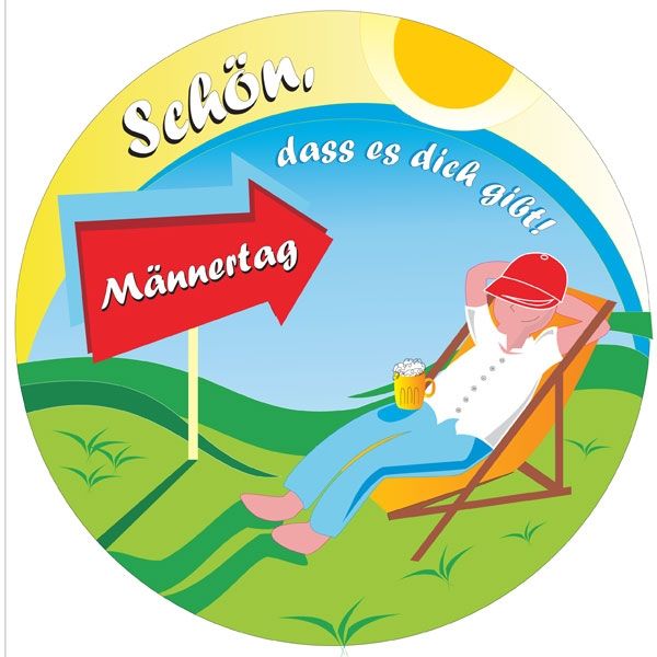 Männertag Tortenbild SCHÖN DAS ES DICH GIBT – rund, Z20 Männertag Tortenbild SCHÖN DAS ES DICH GIBT – rund, Z20 von Geburtstagsfee