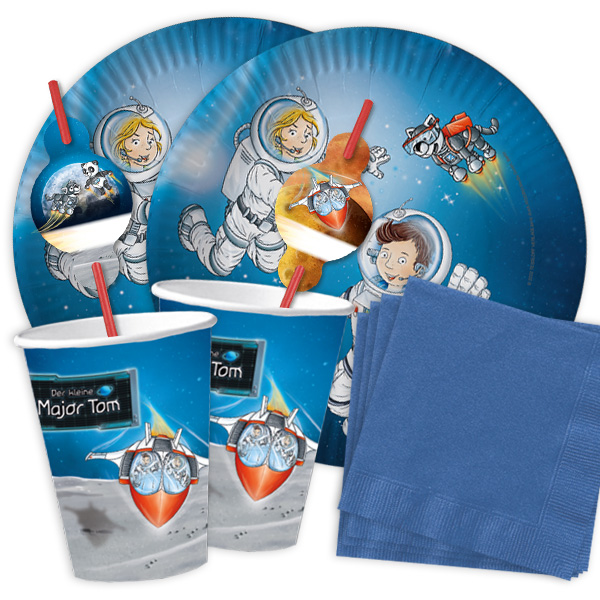 Major Tom Mottopartyset, 44-teilig, Weltraum-Deko, 8 Kids