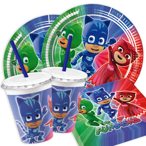 Partyset Pyjamahelden, 56-tlg. Deko für PJ Mask Geburtstag, für 8 Kids Partyset Pyjamahelden, 56-tlg. Deko für PJ Mask Geburtstag, für 8 Kids von Geburtstagsfee