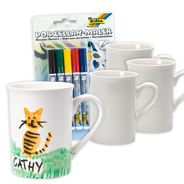 Porzellan-Malset, Tasse selbst bemalen Porzellan-Malset, Tasse selbst bemalen von Geburtstagsfee