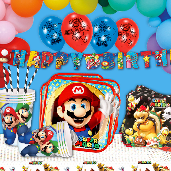 Super Mario - Mottopartyset XL, 135-teilig Super Mario - Mottopartyset XL, 135-teilig von Geburtstagsfee
