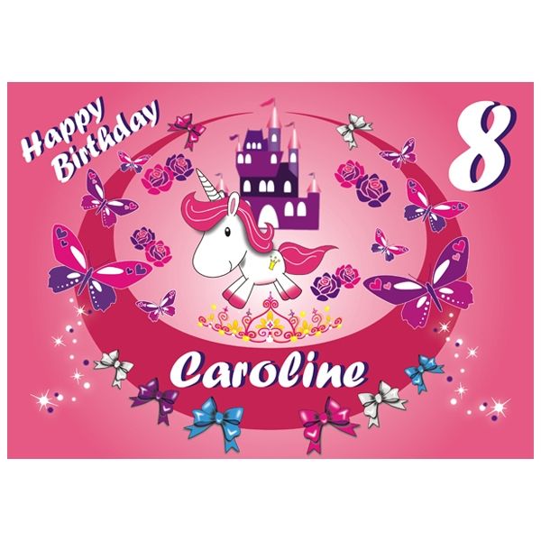 Tortenauflage Princess eckig mit Namen und Alter des Mädchens, ZA5 Tortenauflage Princess eckig mit Namen und Alter des Mädchens, ZA5