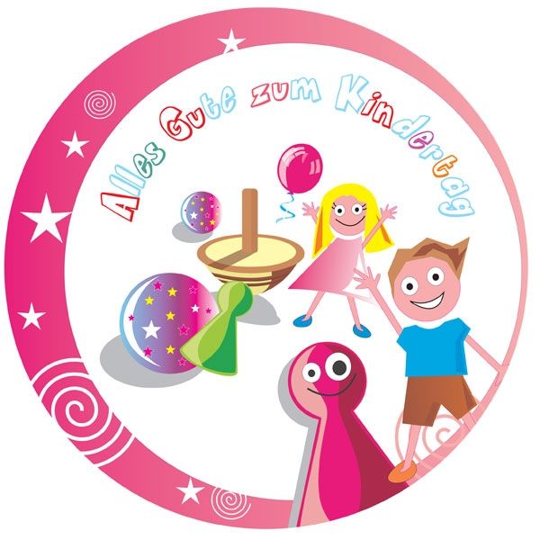 Tortenbild ALLES GUTE ZUM KINDERTAG – rund, E18 Tortenbild ALLES GUTE ZUM KINDERTAG – rund, E18 von Geburtstagsfee