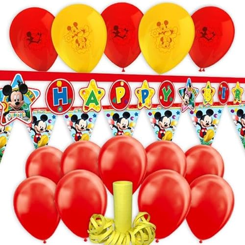 XXL Raumdekoset Mickey Maus, 21-tlg. von Geburtstagsfee