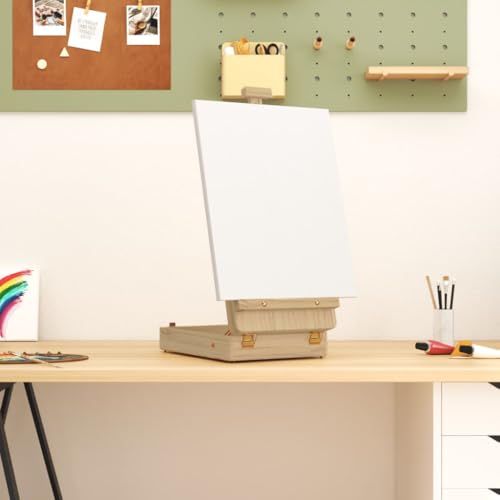 Gecheer Staffelei, Tischstaffelei, Leinwand Ständer Holzstaffelei Dreieckige Struktur, Standstaffelei Feldstaffelei 27x43x68 cm Massivholz Kiefer Gecheer Staffelei, Tischstaffelei, Leinwand Ständer Holzstaffelei Dreieckige Struktur, Standstaffelei Feldstaffelei 27x43x68 cm Massivholz Kiefer von Gecheer