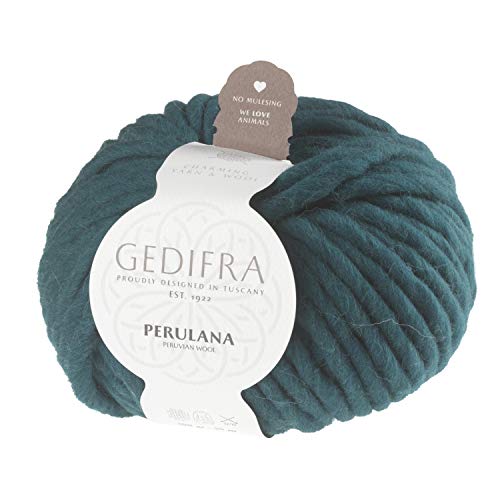 Gedifra Perulana 9810007-00517 petrolblau Handstrickgarn, Schurwolle von Gedifra