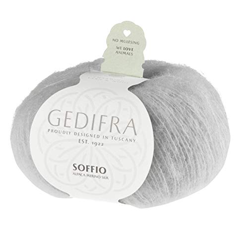 Gedifra Soffio 9810008-00613 hellgrau Handstrickgarn, Merinowolle, Schurwolle von Gedifra