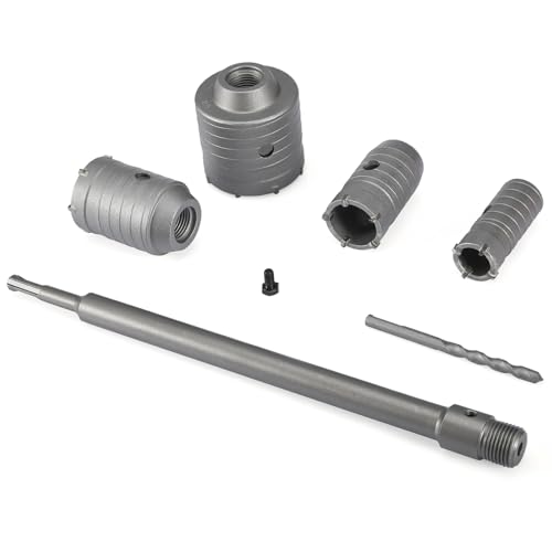 Gedlex Trocken Beton Kernbohrer, Lochsäge 68mm 50mm 40mm 30mm, Bohrkrone Steckdose mit 330mm Rundgriff SDS Plus Schaft, für Betonziegel, Zement, Steinwand Gedlex Trocken Beton Kernbohrer, Lochsäge 68mm 50mm 40mm 30mm, Bohrkrone Steckdose mit 330mm Rundgriff SDS Plus Schaft, für Betonziegel, Zement, Steinwand von Gedlex