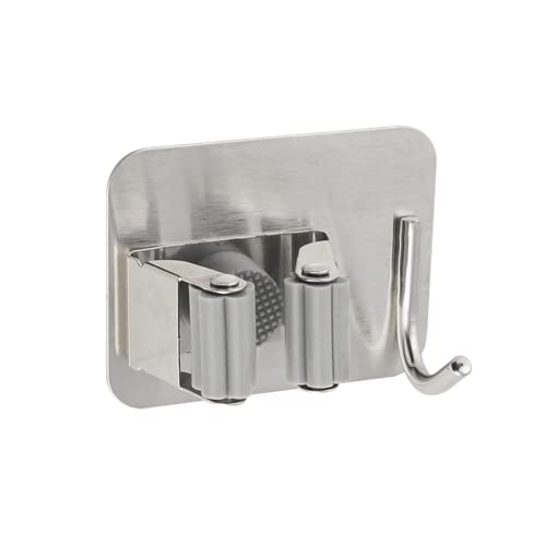 Gedotec Besenhalterung Wand selbstklebend | 1 Stück Putzschrank organizer aus Edelstahl | mit 1 Halter und 1 Haken | Besen-, Mop-, Werkzeughalter | Werkzeug wandhalterung, Gartengerätehalter Gedotec Besenhalterung Wand selbstklebend | 1 Stück Putzschrank organizer aus Edelstahl | mit 1 Halter und 1 Haken | Besen-, Mop-, Werkzeughalter | Werkzeug wandhalterung, Gartengerätehalter von Gedotec