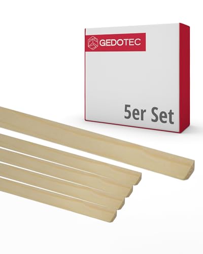 Gedotec Dreikantleiste - Holzbretter zum bauen aus Nadel-Holz 100 cm | 5 Stück 18 x 18 mm | BASIC | vielseitige Zierleiste und Holz zum Basteln von verschiedenen Objekten | trapezförmige Holzleisten von Gedotec