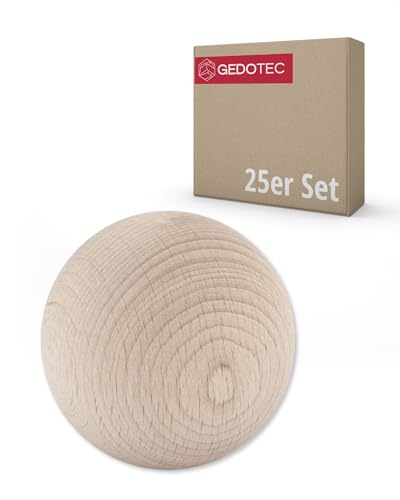 Gedotec Holzkugeln aus Buche | 25 Stück | Holzbälle feingeschliffen | Durchmesser 30 mm | Kugeln ohne Loch | Holzperlen zum Basteln und Verzieren | Holzperlen ohne Chemie | Holzkugel Natur | Perlen Gedotec Holzkugeln aus Buche | 25 Stück | Holzbälle feingeschliffen | Durchmesser 30 mm | Kugeln ohne Loch | Holzperlen zum Basteln und Verzieren | Holzperlen ohne Chemie | Holzkugel Natur | Perlen von Gedotec