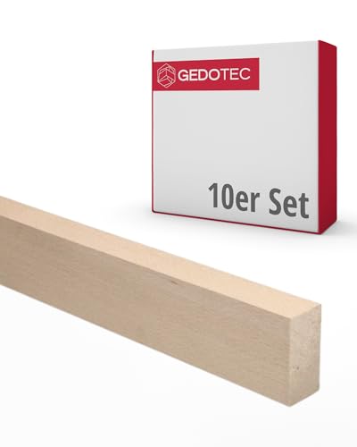 Gedotec Holzleisten zum basteln - Holzbretter zum bauen aus Buchen-Holz 100 cm | 10 Stück 10x29x950 mm | BASIC | vielseitiges Holz zum Basteln und Bauen von verschiedenen Objekten | Fensterbank Holz von Gedotec