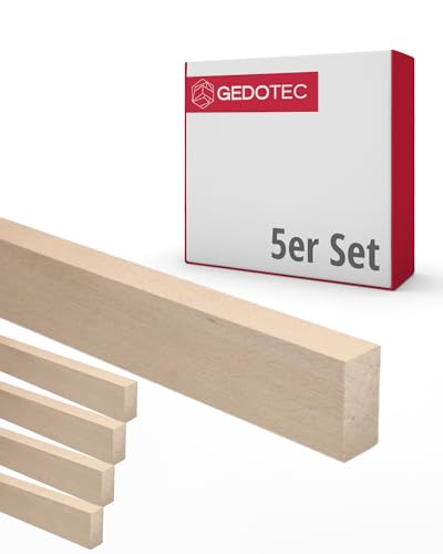 Gedotec Holzleisten zum basteln - Holzbretter zum bauen aus Buchen-Holz 95 cm | 5 Stück 10x29x950 mm | BASIC | vielseitiges Holz zum Basteln und Bauen von verschiedenen Objekten von Gedotec