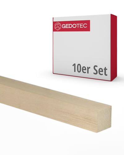 Gedotec Holzleisten zum basteln - Holzbretter zum bauen aus Buchen-Holz 95 cm | 10 Stück 13x13x950 mm | BASIC | vielseitiges Holz zum Basteln und Bauen von verschiedenen Objekten Gedotec Holzleisten zum basteln - Holzbretter zum bauen aus Buchen-Holz 95 cm | 10 Stück 13x13x950 mm | BASIC | vielseitiges Holz zum Basteln und Bauen von verschiedenen Objekten von Gedotec