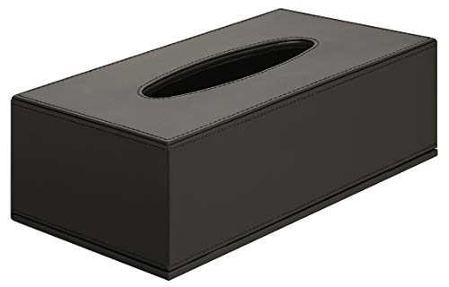 Gedotec Papierhandtuch-Spender schwarz Feuchttücher-Box Körperpflege Handtuchspender für WC & Bad - H5621 | Papiertuch-Spender mit Magnetverschluss | 1 Stück - Design Kosmetiktuch-Box für Tücher von Gedotec