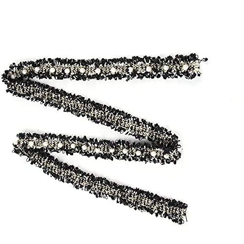 Elegante 2 Meter Lang in Nylon in der Perlengrenze (Schwarz) von Gedourain