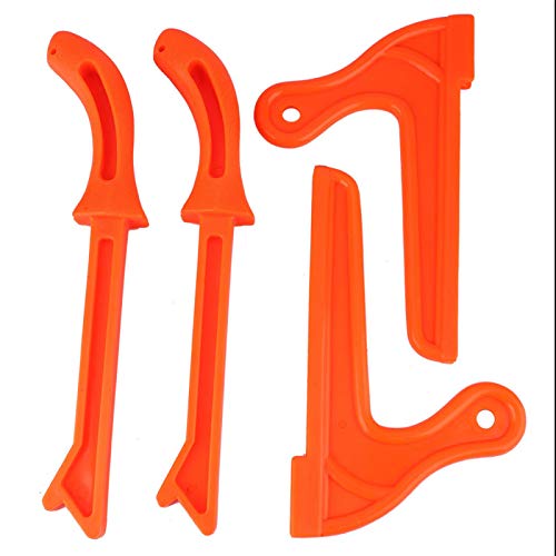 Holzbearbeitungs-Schiebeblock, verhindert Rückschläge Schubstöcke für Jointer für Tischkreissäge(Leuchtendes Orange) von Gedourain
