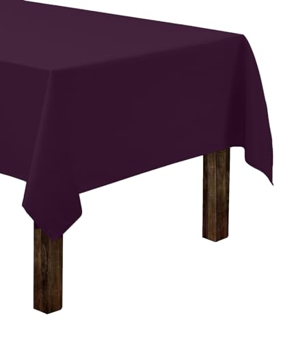 Gee Di Moda Rechteckige Tischdecke – 152,4 x 213,3 cm – Aubergine rechteckige Tischdecke aus waschbarem Polyester – ideal für Buffet-Tische, Partys, Urlaub, Abendessen, Hochzeit und mehr von Gee Di Moda