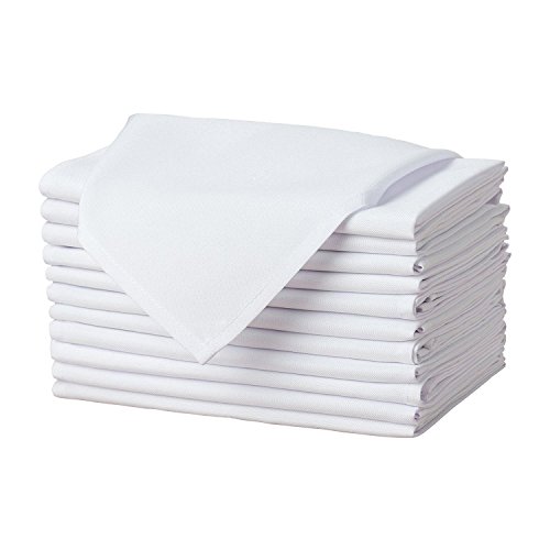Gee Di Moda Stoffservietten, 43,2 x 43,2 cm, Weiß, Set mit 12 weichen und saugfähigen, waschbaren Stoffservietten mit gesäumten Kanten, für Hotel, Restaurant, Urlaubspartys und Hochzeiten Gee Di Moda Stoffservietten, 43,2 x 43,2 cm, Weiß, Set mit 12 weichen und saugfähigen, waschbaren Stoffservietten mit gesäumten Kanten, für Hotel, Restaurant, Urlaubspartys und Hochzeiten von Gee Di Moda