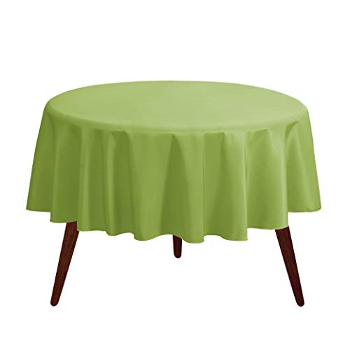 Gee Di Moda Tischdecke – 178 cm runde Tischdecke für runde Tischdecken in Apfelgrün waschbar Polyester – ideal für Buffet-Tische, Partys, Urlaubsessen und mehr von Gee Di Moda