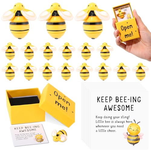 Geelin 20 Sets Positive Bee Gifts Bulk Mini Harz Bee Charm mit Keep Beeing Awesome Karten Open Me Box Organzabeutel Inspirierende Geschenke Partygeschenke für Studenten, Kollegen Geelin 20 Sets Positive Bee Gifts Bulk Mini Harz Bee Charm mit Keep Beeing Awesome Karten Open Me Box Organzabeutel Inspirierende Geschenke Partygeschenke für Studenten, Kollegen von Geelin