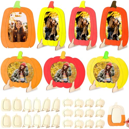 Geelin 24 Stück Herbst-Bastel-Bilderrahmen aus Holz, Kürbis-Bilderrahmen, Großpackung für Bastelarbeiten, Spaß, Herbst, Heimaktivitäten, Kunstgeschenk Geelin 24 Stück Herbst-Bastel-Bilderrahmen aus Holz, Kürbis-Bilderrahmen, Großpackung für Bastelarbeiten, Spaß, Herbst, Heimaktivitäten, Kunstgeschenk von Geelin