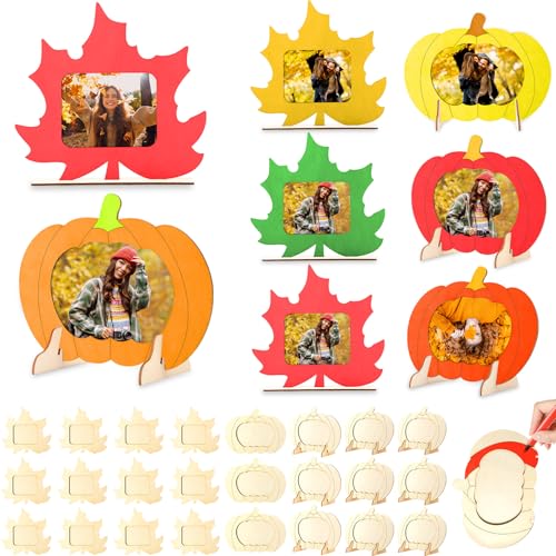 Geelin Holz-Bilderrahmen-Kits zum Basteln, unlackiertes Holz, Kürbis-Ahorn-Bilderrahmen, Herbsturlaub, Kunstgeschenk für Jungen und Mädchen, Herbst, Erntedankfest, Ernte, Aktivität, Geschenk, 24 Stück Geelin Holz-Bilderrahmen-Kits zum Basteln, unlackiertes Holz, Kürbis-Ahorn-Bilderrahmen, Herbsturlaub, Kunstgeschenk für Jungen und Mädchen, Herbst, Erntedankfest, Ernte, Aktivität, Geschenk, 24 Stück von Geelin