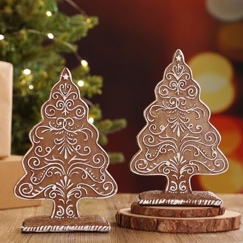Geelin Lebkuchenbaum, Tischdekoration mit Pailletten, Lebkuchenbaum, Sammlerstücke, Weihnachtsdekoration, Tischdekoration für Weihnachten, Zuhause, Kaminregal, Büro, Party, Geschenke, 2 Stück von Geelin