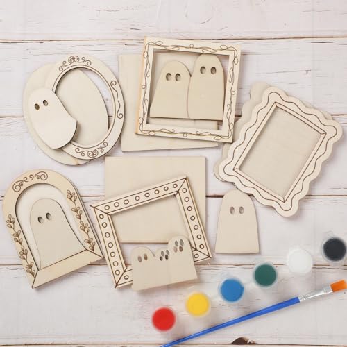 Geelin Set mit 5 eigenen Halloween-Geisterrahmen, Bastelset für Kinder, Halloween, Geist, DIY, Holzhandwerk, Bilderrahmen, Bastelset für Heimdekoration, Klassenzimmer-Aktivitäten Geelin Set mit 5 eigenen Halloween-Geisterrahmen, Bastelset für Kinder, Halloween, Geist, DIY, Holzhandwerk, Bilderrahmen, Bastelset für Heimdekoration, Klassenzimmer-Aktivitäten von Geelin