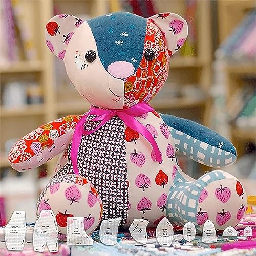 Memory Bear DIY-Spielzeug Handgemachter Teddybär unvergessliches Geschenk 10 Stück Memory Bear Acryl Schablone Lineal Set Nähvorlagen Material für Anfänger (M 12 Zoll) von Gehanico