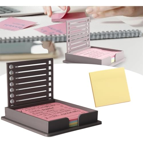 Post It Notizzettelvorlage, Haftnotizenhalter mit Schablone,entworfen und 3D-gedruckt, diese kleinen To-Do-Listen-Vorlagen und Notizhalter für meinen Schreibtisch (Schwarz) von Gehanico