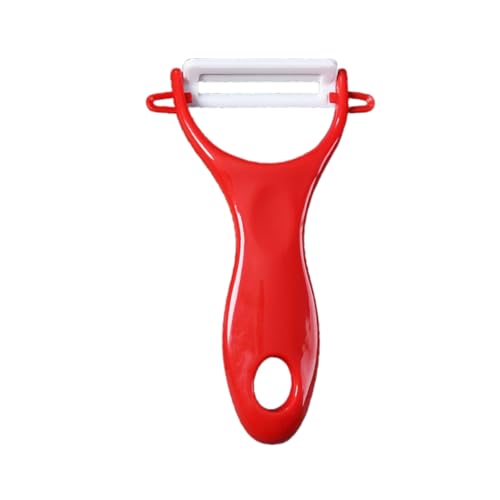 Sparschäler Ceramic Kartoffelschäler Kartoffel schäler Reibe keramik für Kartoffeln Karotten Gemüse Obst (Red) von Gehanico